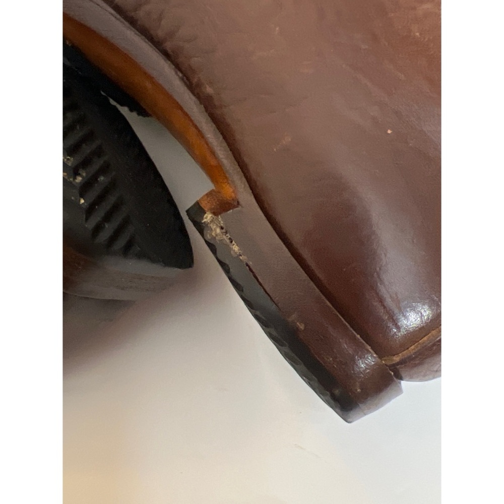 CYDWOQ Curve Cognac Brown Leather Lace-up Shoes Sz 7.5 (41) - Picture 10 of 12